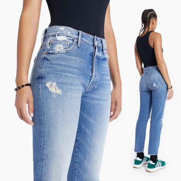 Mother Superior Trickster Ankle Straight Leg Jeans On Holy Ground Wash size 29 - Picture 5 of 13